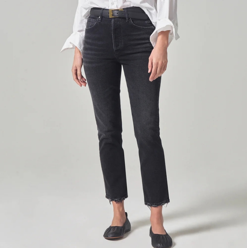 Citizens Of Humanity Charcoal Black Straight Jeans